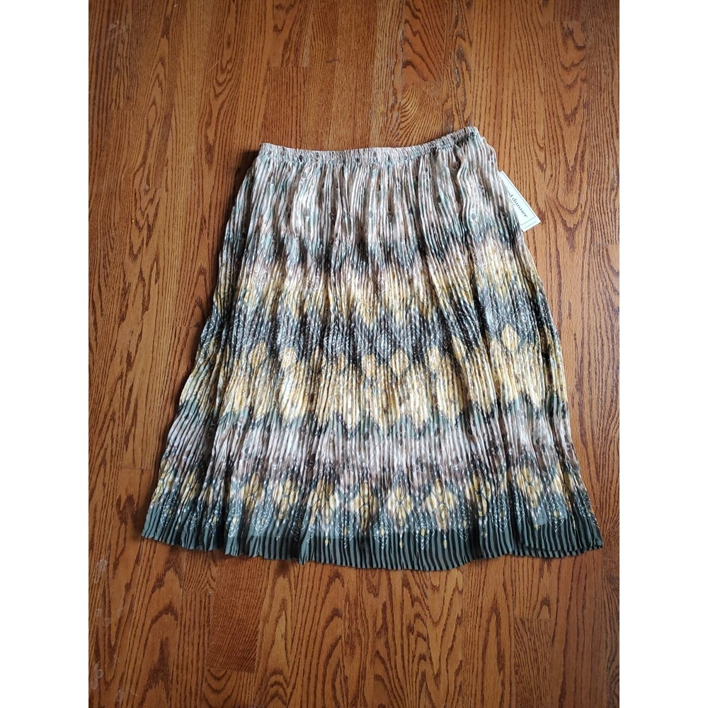 Alfred Dunner Women's Peasant Boho Midi/Maxi Skirt Size 20W Accordian Pleats NWT